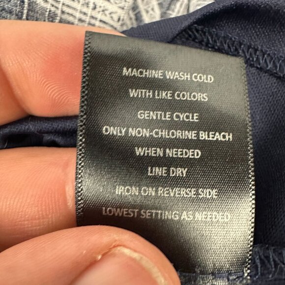 Three Pink Hearts Womens Navy & White Striped Romper Size L 100% Rayon - Picture 6 of 6